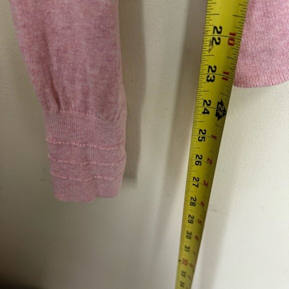 Lululemon Crossover Faux Wrap Cashmere Cotton Ribbed Sweater Top Knit Pink 10 - Picture 14 of 16